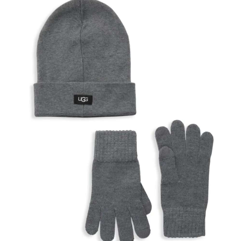 Ugg Australia 2 Piece Touch Screen Compatible Hat & Tech Gloves Set Nwt ❤️ - Picture 3 of 10